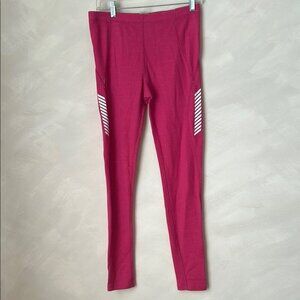 Helly Hansen merino wool leggings thermal long underwear pink sz medium